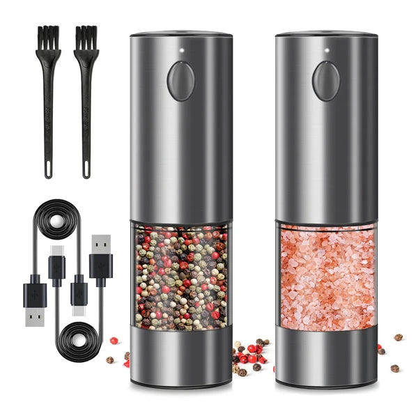 Electric Spice Grinder Set Battery Powered 2PCS