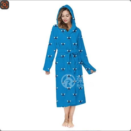 Womens Oversized Flannel Bath Robe