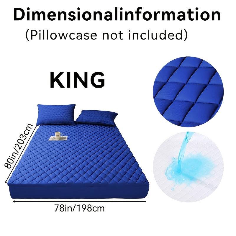 Waterproof Quilted Mattress Cover – Soft Dustproof Bedding Protector for Home, Guest Room & Hotel