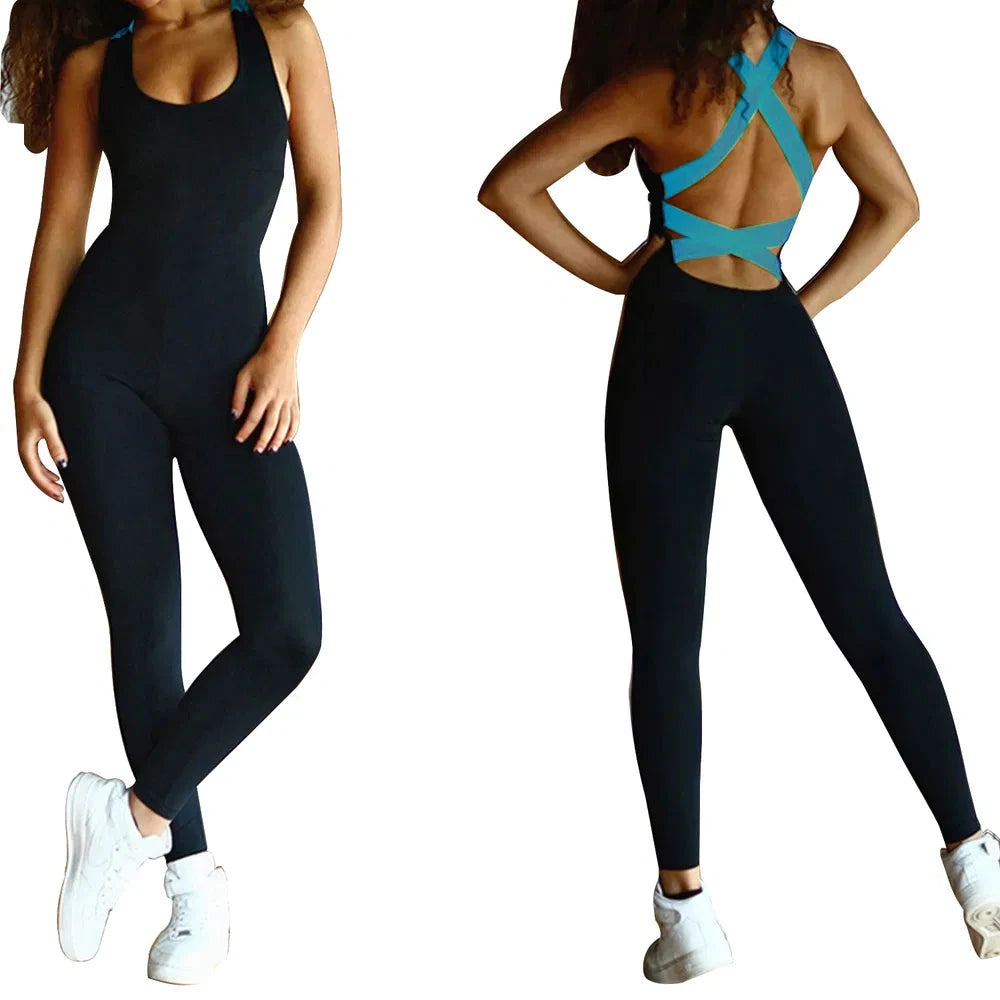 Womens Workout Jumpsuit for Yoga and Lounge