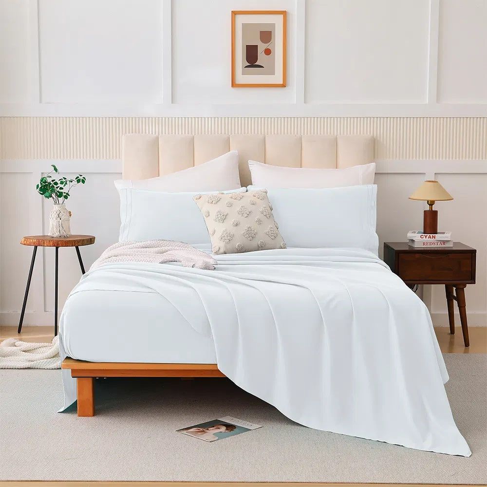 King Bedding Set Cotton Blend Four Piece Soft Breathable