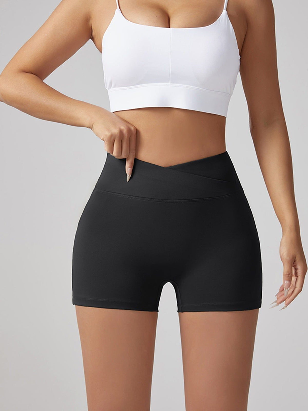 V Waist Stretch Athletic Shorts for Running and Training