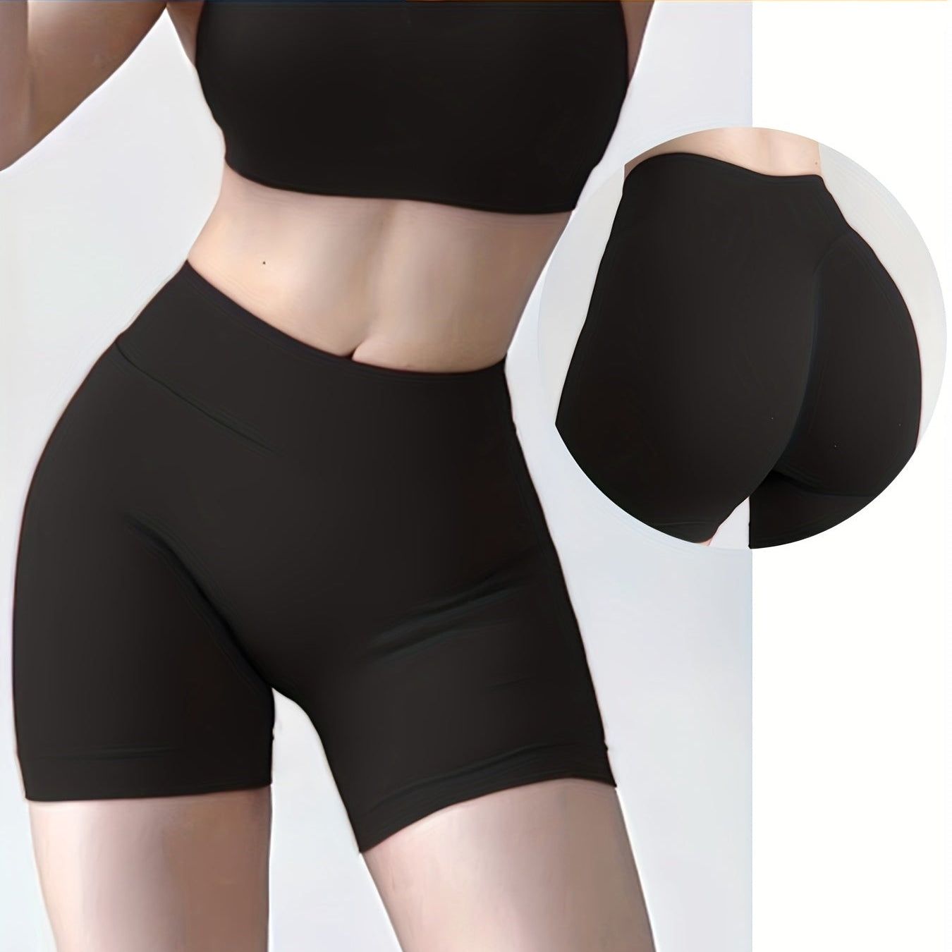 High Waisted Quick Dry Squat Proof Mid Thigh Workout Shorts