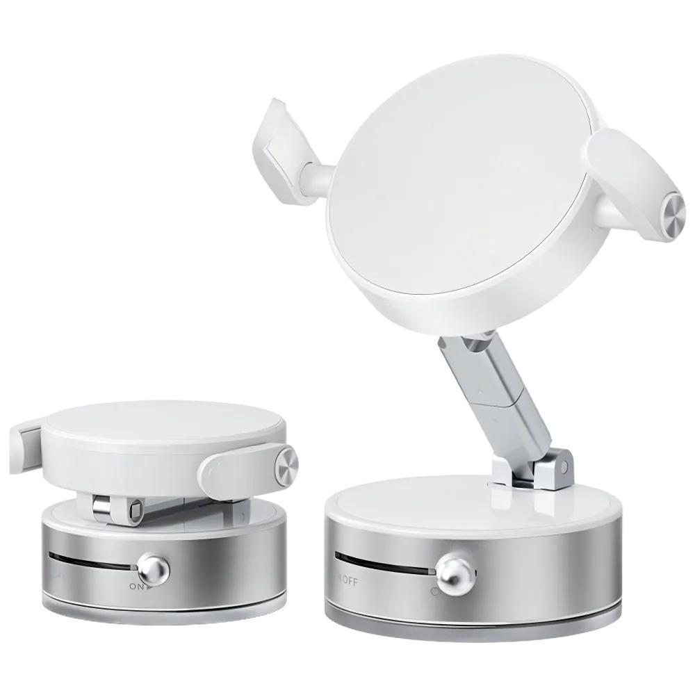 Magnetic Car Phone Holder with Vacuum Suction and Rotation