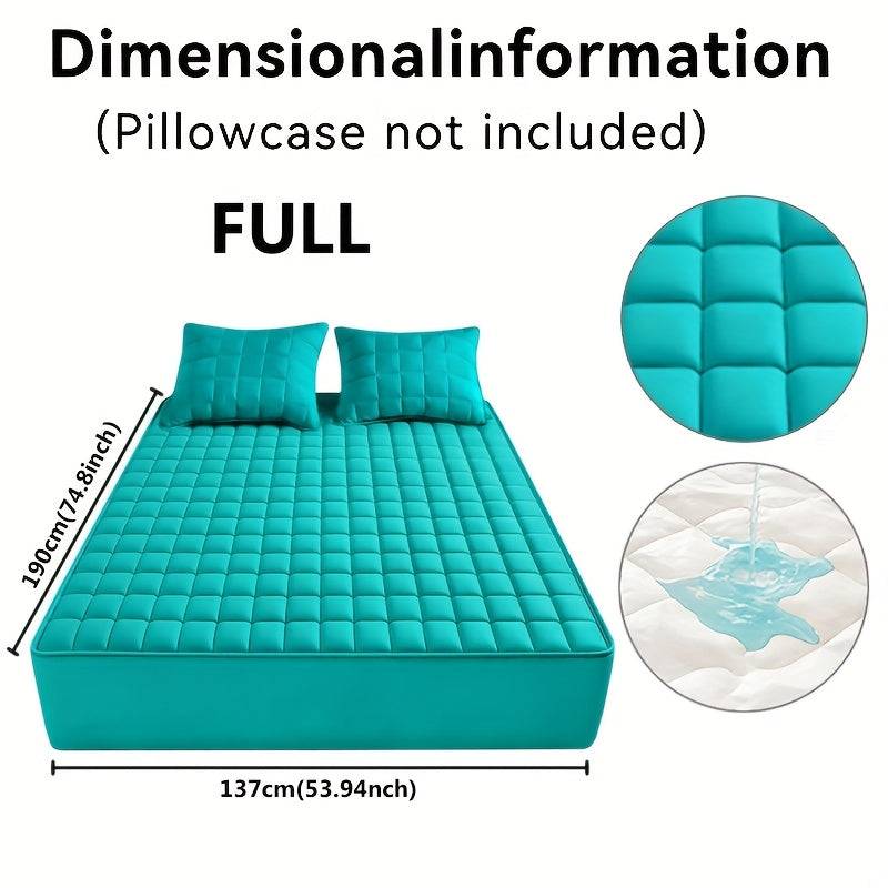 Waterproof Quilted Mattress Cover – Soft Dustproof Bedding Protector for Home, Guest Room & Hotel