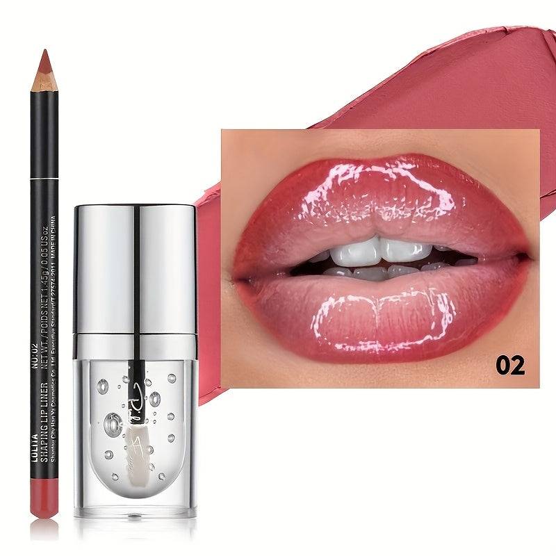 Smooth Lip Liner & Nourishing Lip Oil Set Long-Lasting Hydration for Versatile Makeup Looks Effortless Glam with Comfort Finish