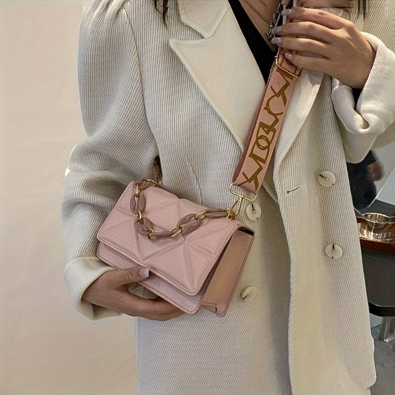 Casual Crossbody Shoulder Bag for Women Wide Strap Design Lightweight Everyday Purse