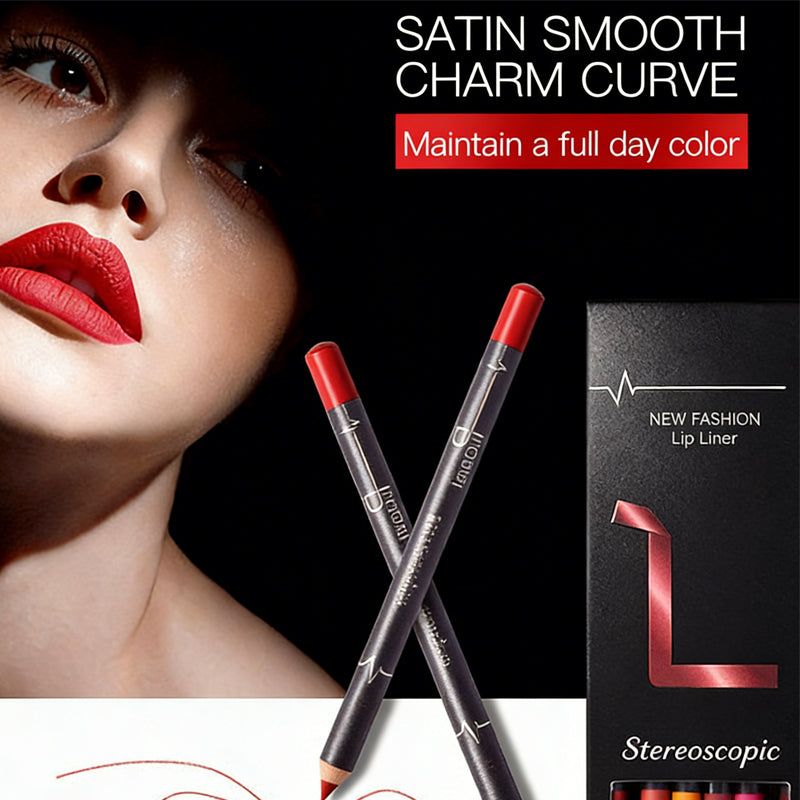 Vegan Lip Kits Set of 12 Creamy Precision Liners