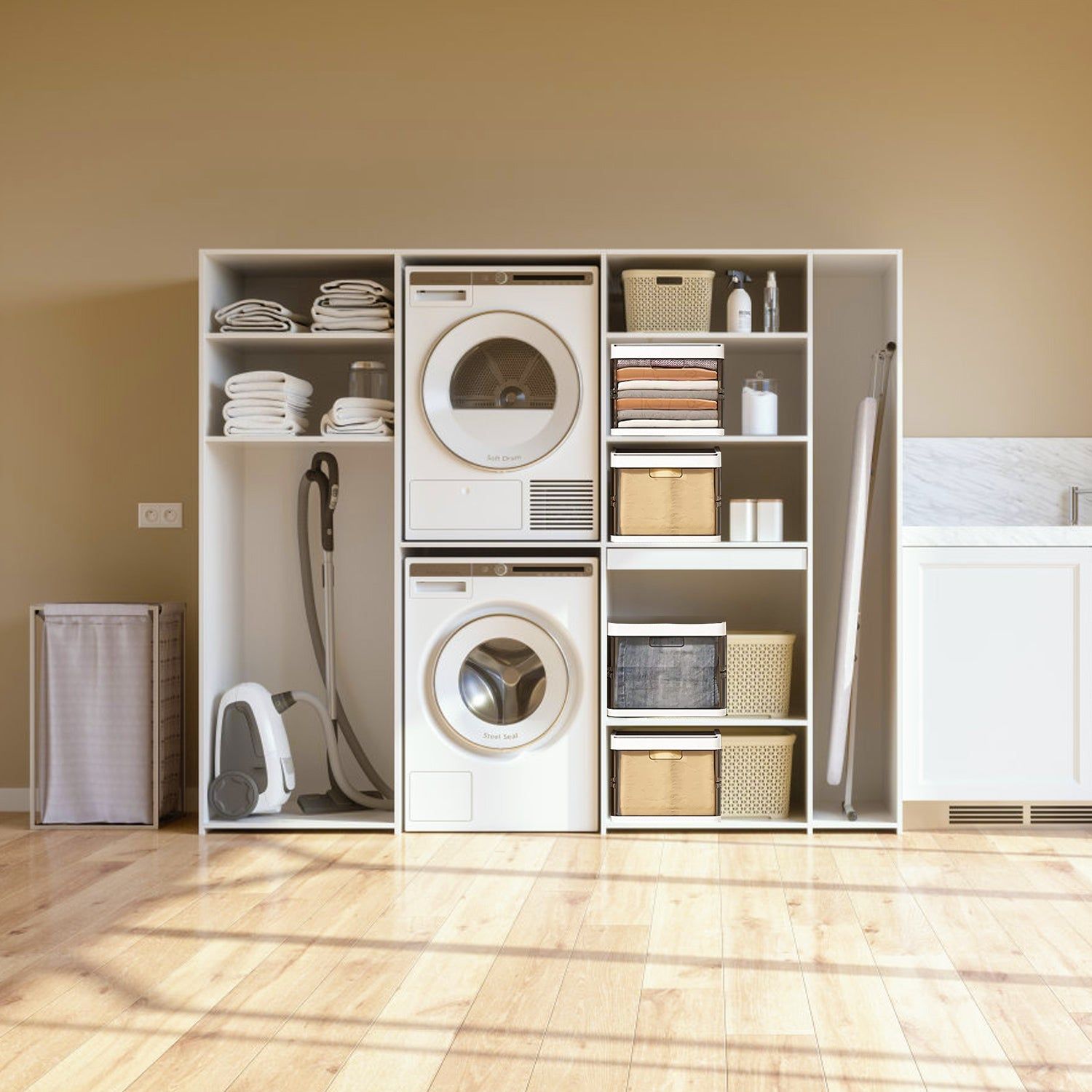 3 Pack Stackable Storage Bins with Lids