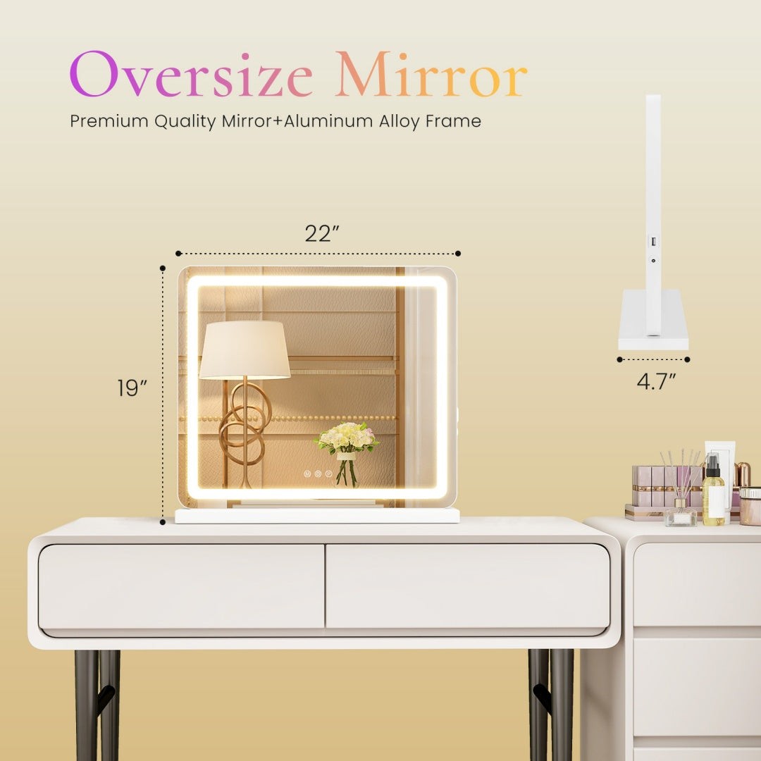 LED Vanity Mirror with Dimmable Lights for Makeup