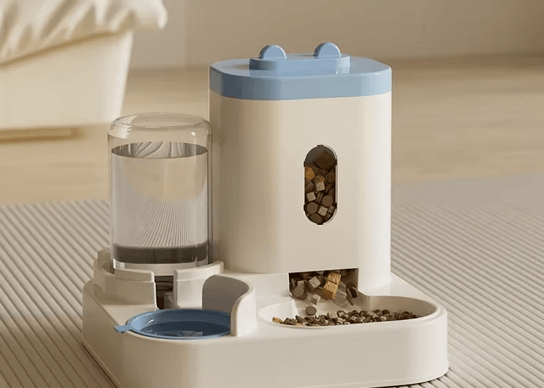 Automatic Cat Feeder with Dual Food and Water Dispenser