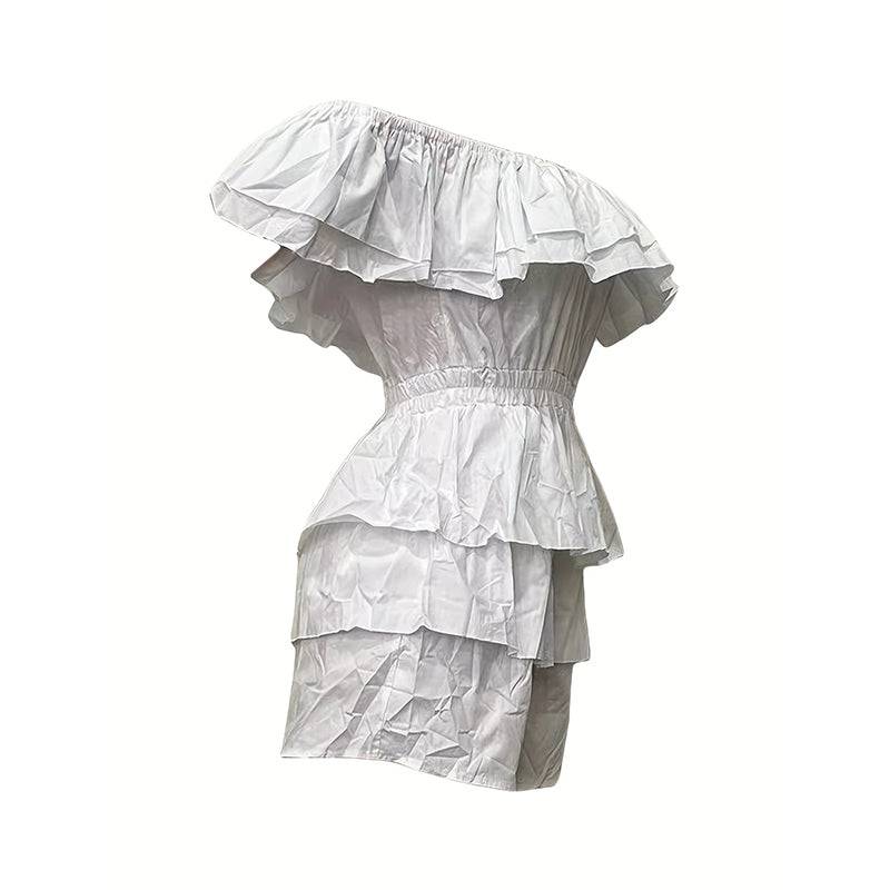 Off Shoulder Summer Romper With Ruffle Detail For Women