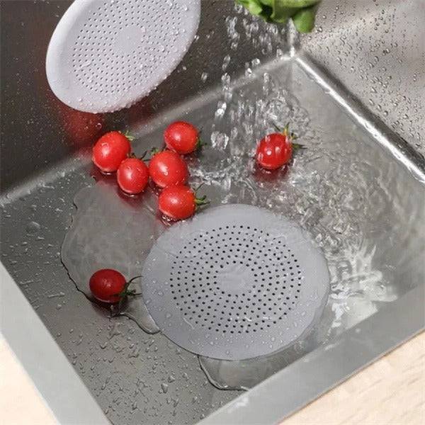 Shower Drain Cover Hair Filter Stopper with Suction Cups