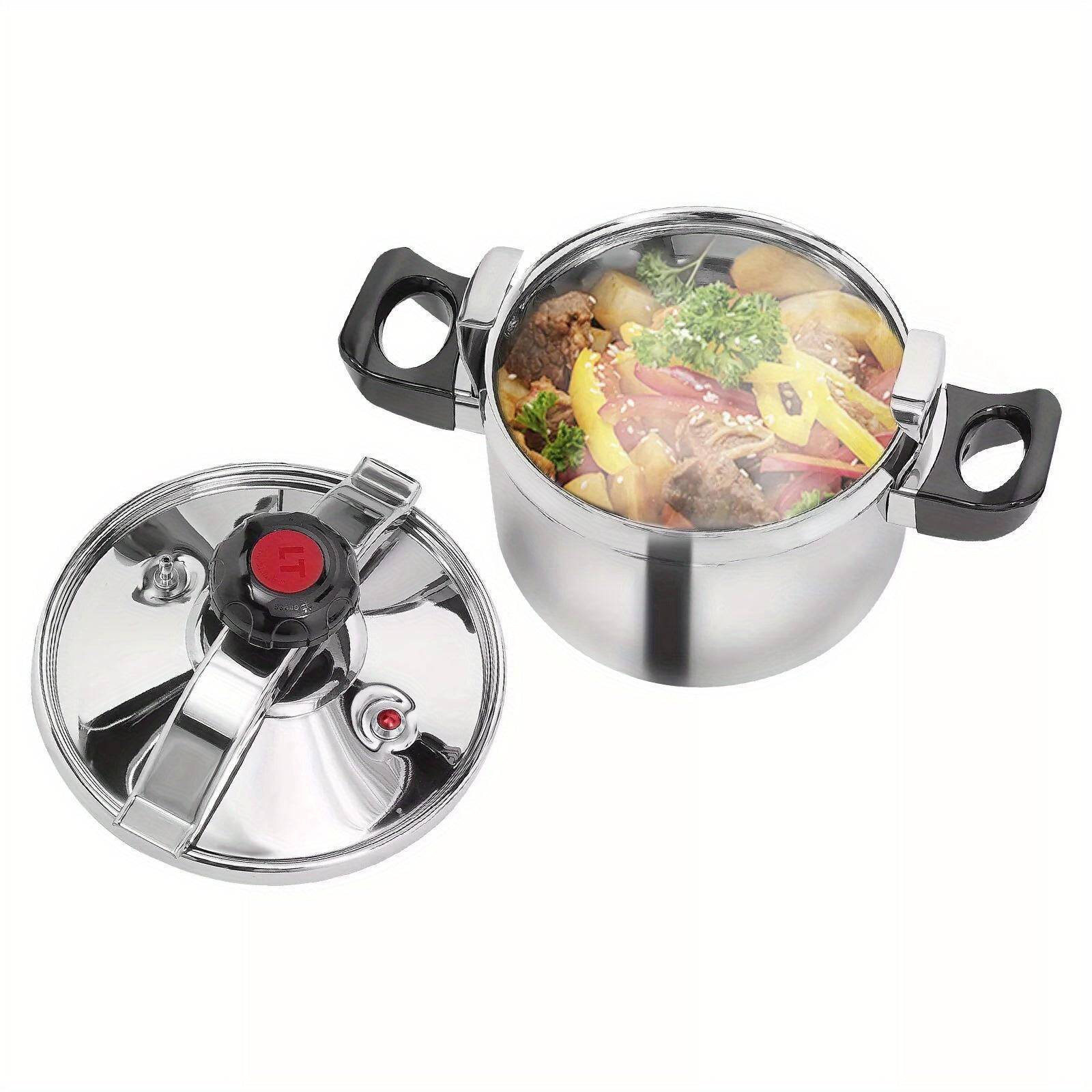 Heavy-Duty Stainless Steel Cooker – 4.54 Qt Multi-Stove Compatible Pot with Lid, Dishwasher Safe for Home & Commercial Use