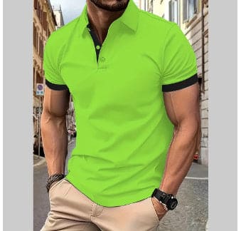 Men's Short Sleeve Business Shirt Summer Casual Polo Shirts - PMMNAPOLES