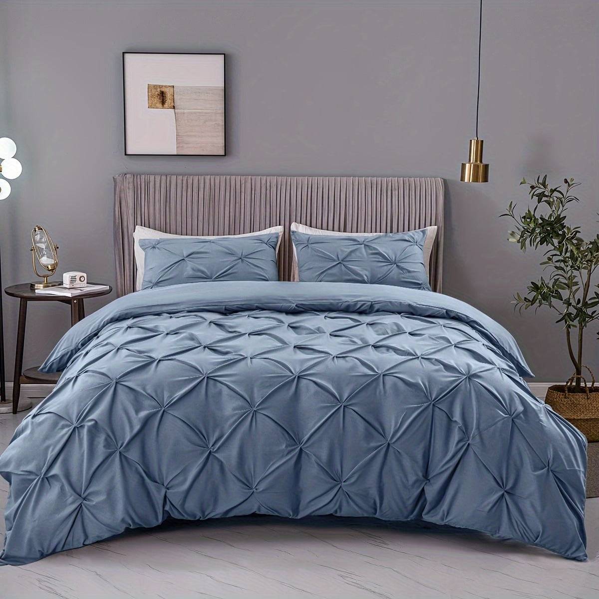 Luxury Duvet Cover Set 3pcs – 100% Sufiber 120g, Zipper Closure & Corner Ties, Soft & Durable Bedding Gift Set for Valentine’s Day