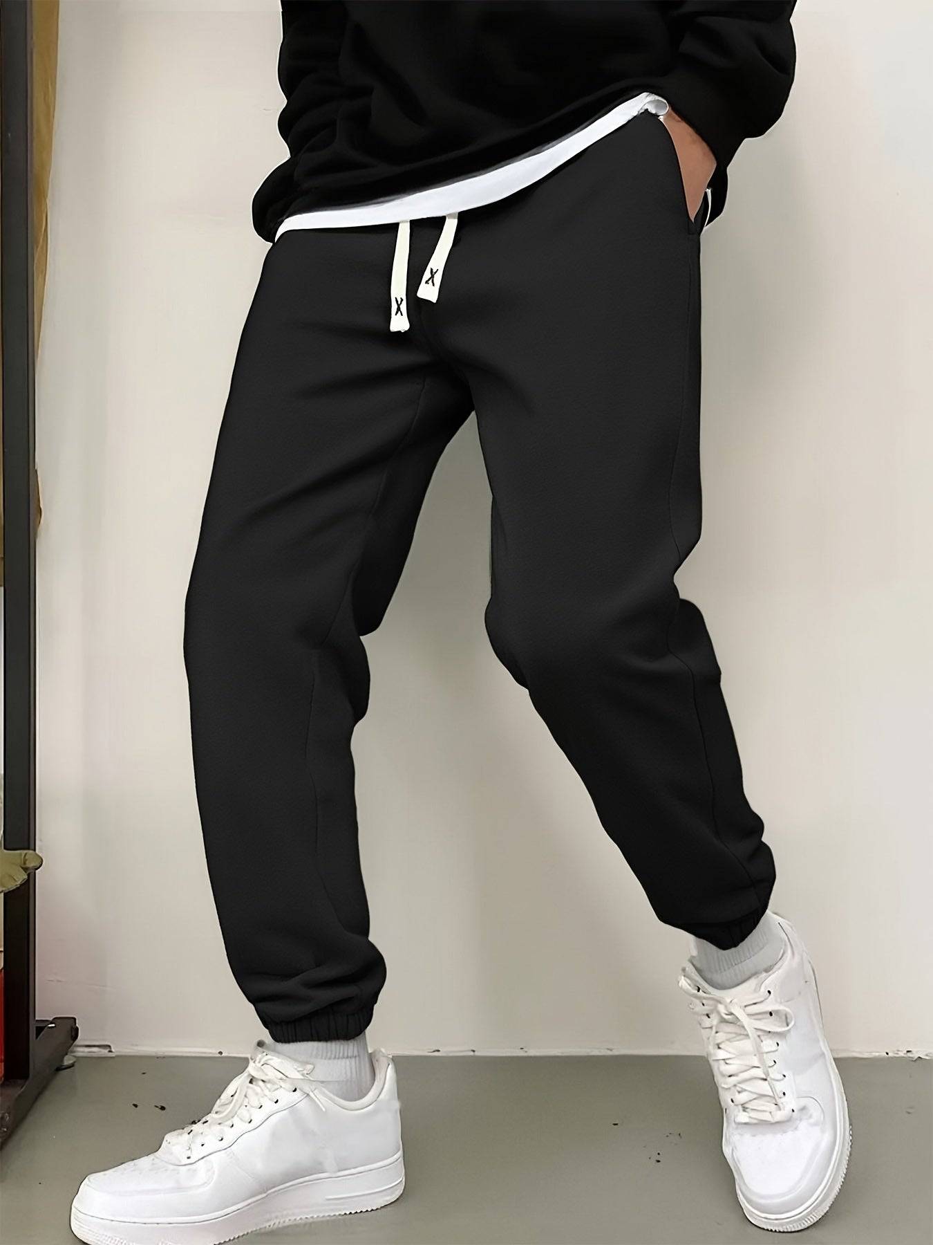 5-Pack Men’s Casual Jogger Pants – Elastic Waist with Drawstring, Multi-Pocket, Breathable Fabric for Gym, Running & Lounge