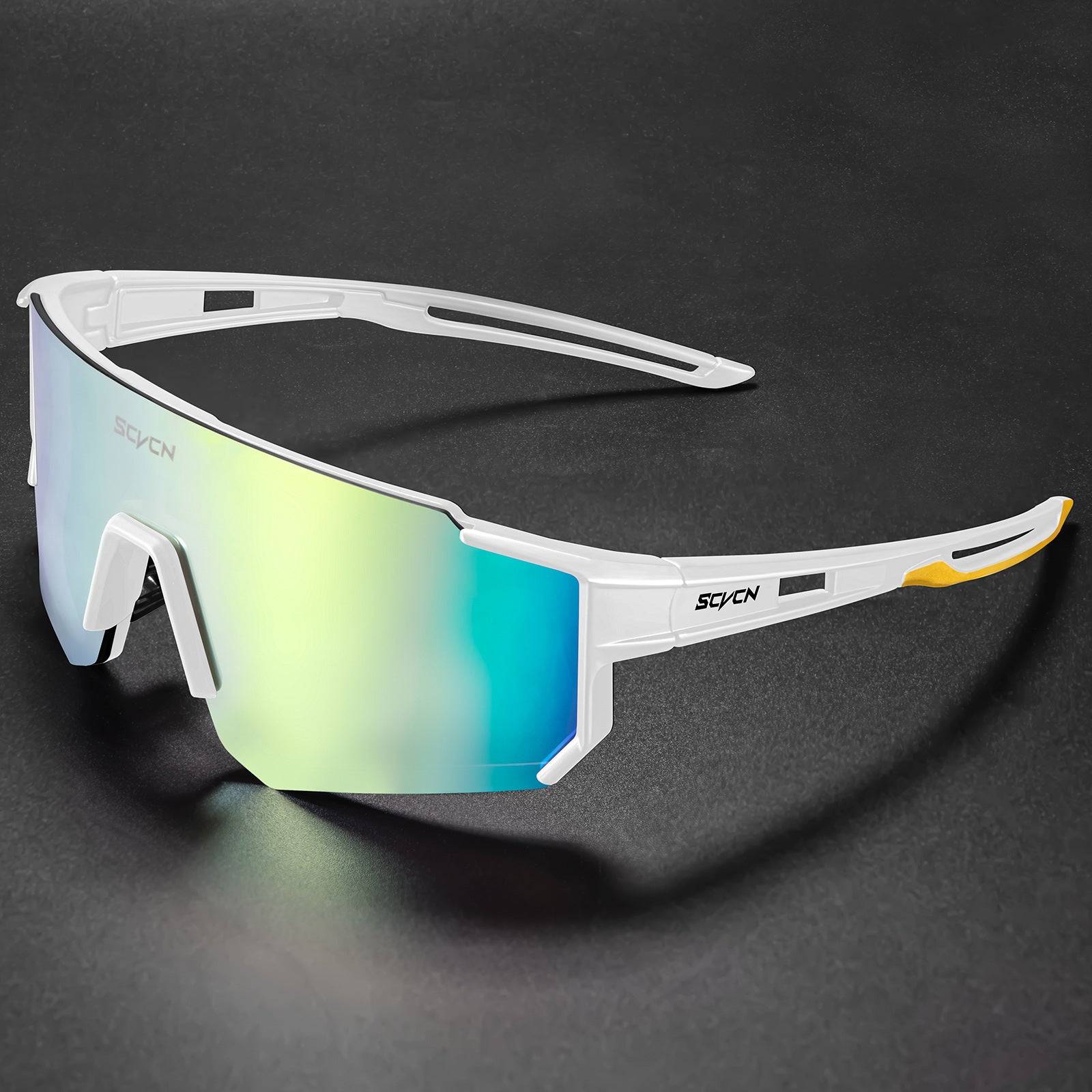 Frameless Sports Sunglasses for Cycling, Windproof and Anti-Mosquito, Colorful PC Lens Design