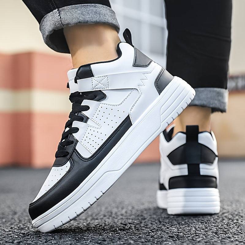Men’s High-Top Lace-Up Sneakers – Durable Outdoor Skateboard & Casual Sports Shoes for Versatile Everyday Wear