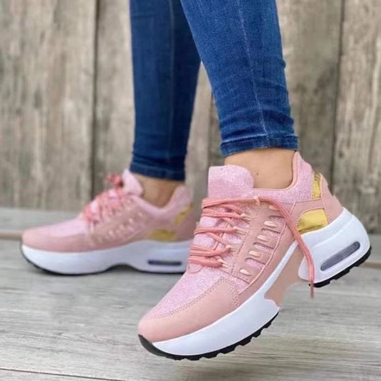 Women's Plus Size Lace Up Casual Sneakers - PMMNAPOLES