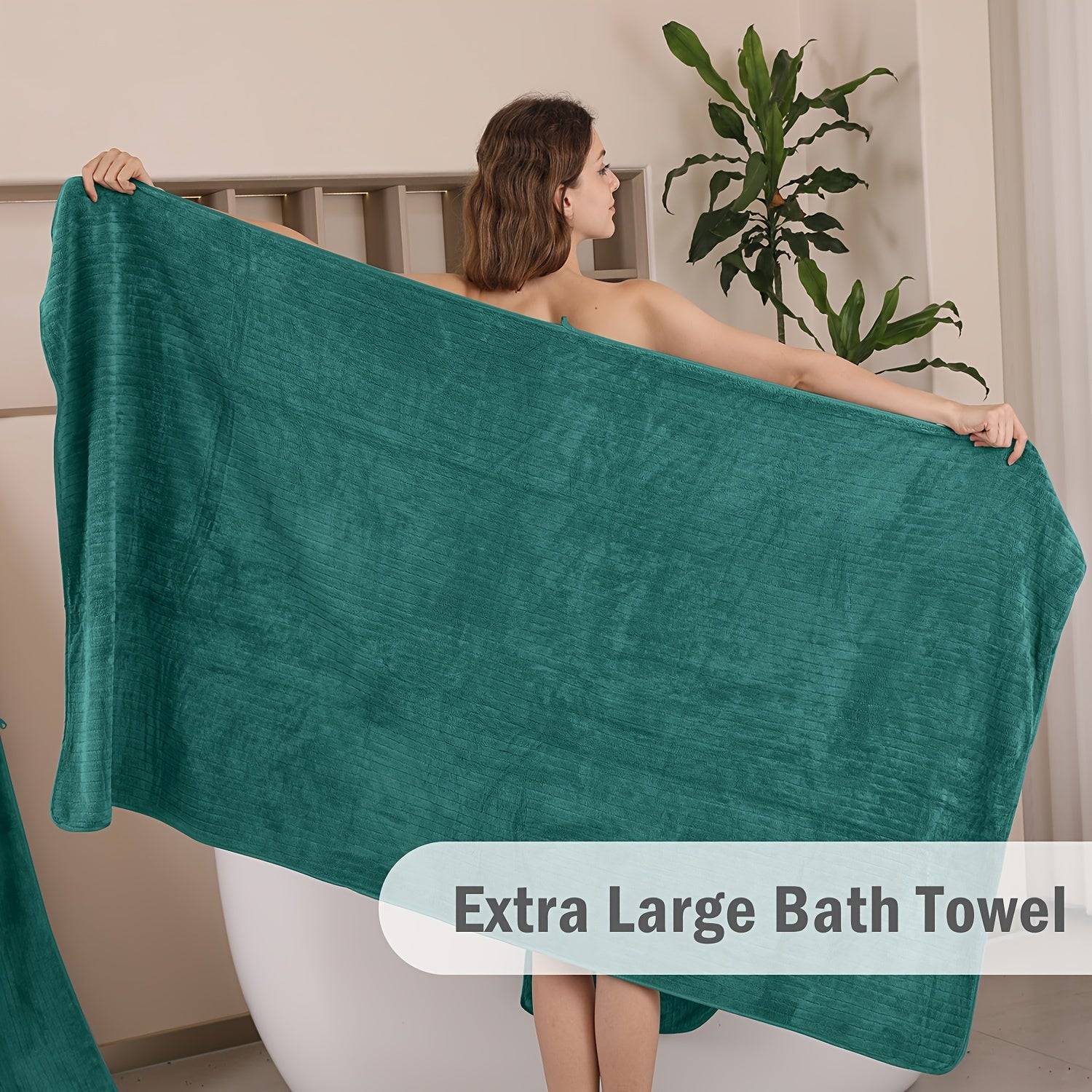 4-Pack Oversized Bath Towels Set 35"x70" XL Microfiber Towels Quick-Dry, Soft & Absorbent for Family or Hotel Use