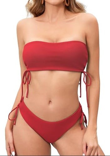 Minimalist Solid Color Bikini Set Two Piece Swimwear