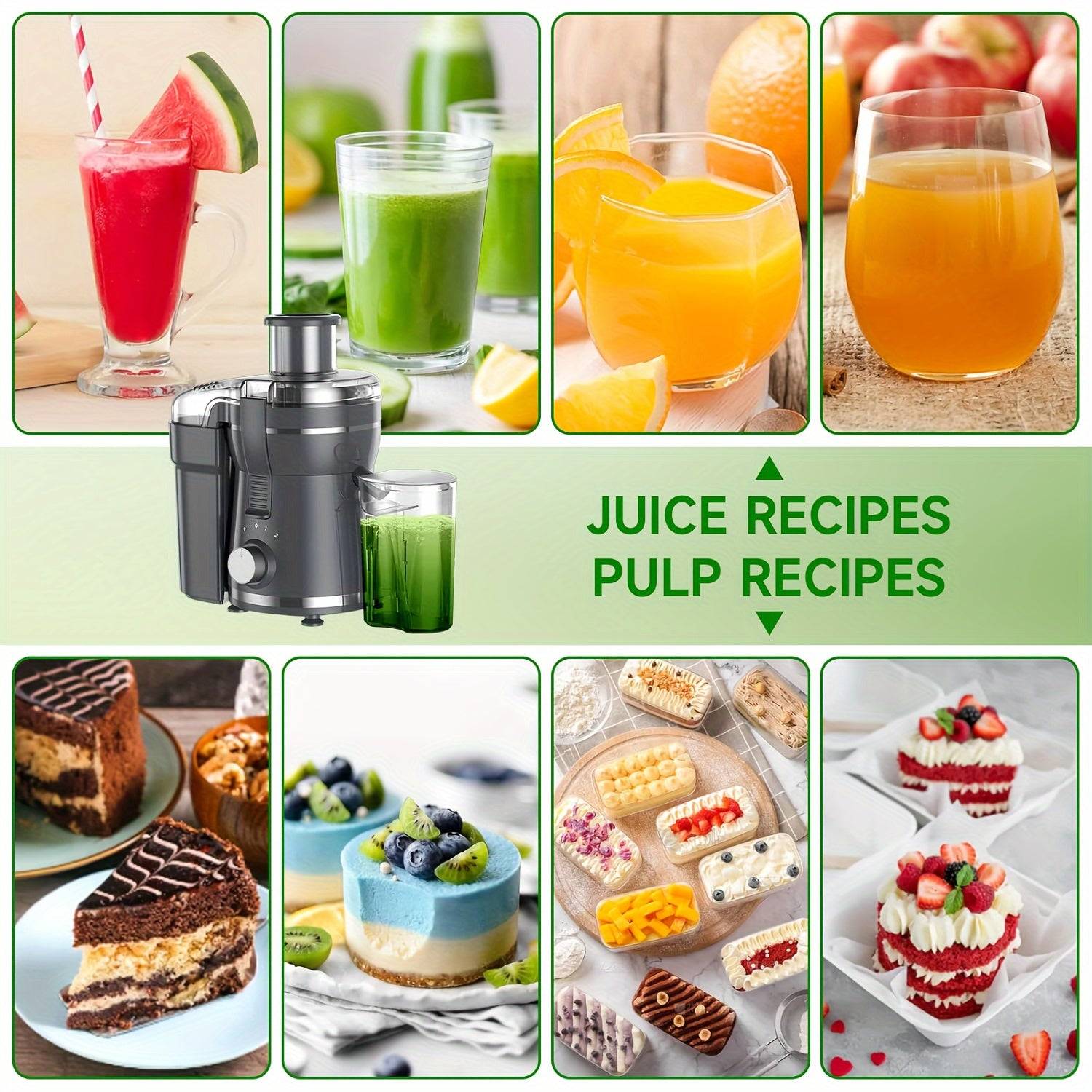 500W Centrifugal Juicer Machine Wide Mouth Chute & 27000 RPM Extraction BPA-Free & Easy to Clean