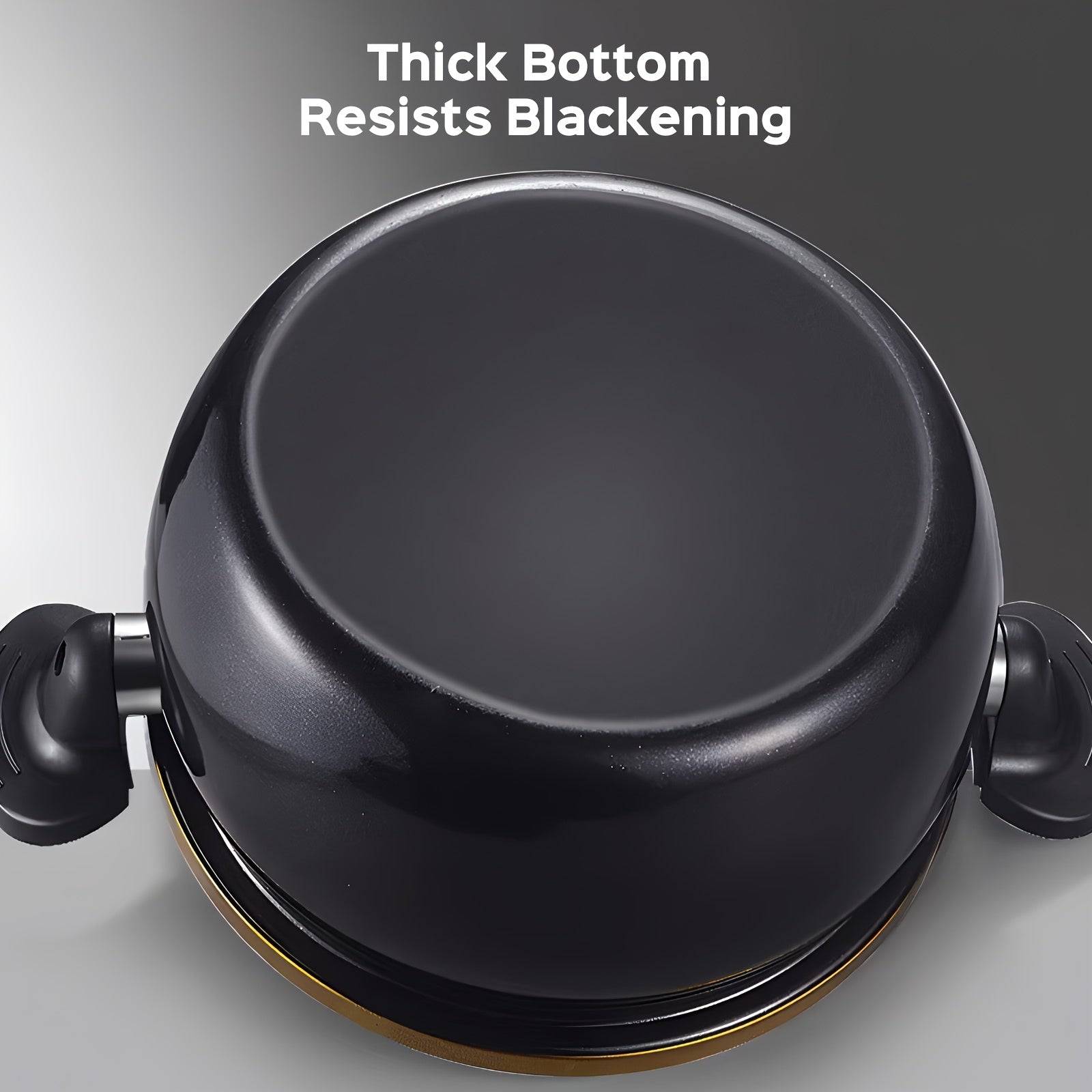 8.45QT Large-Capacity Non-Stick Soup Pot – Multi-Function Stew Pot with Twist-Lock Handle, Gas, Induction & Open Fire Compatible