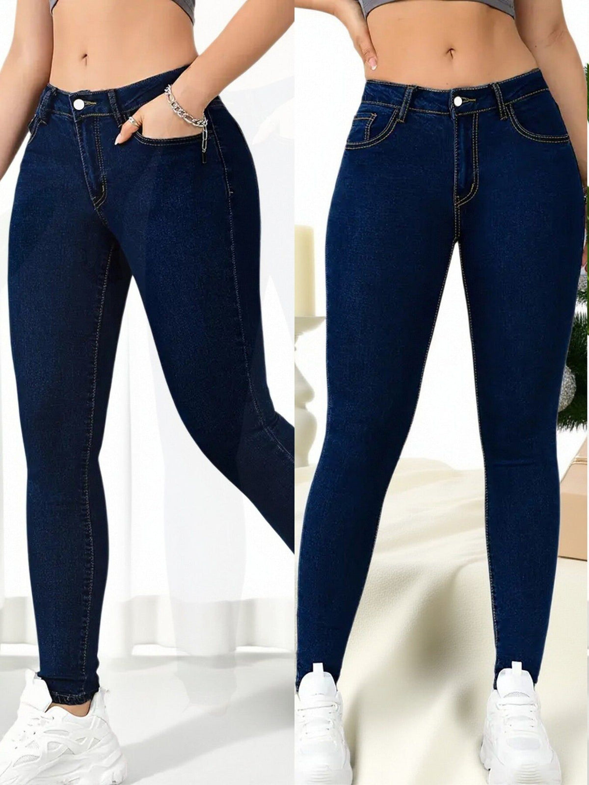 Women’s High Waist Slim Fit Jeans for Everyday Comfort