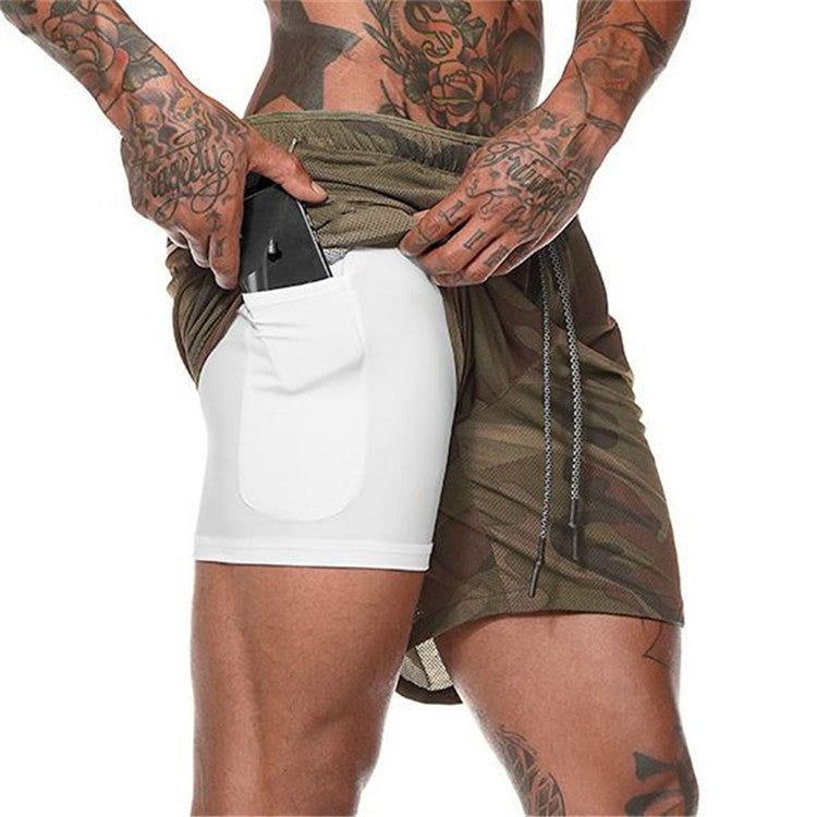 Lightweight Compression Shorts with Phone Pocket