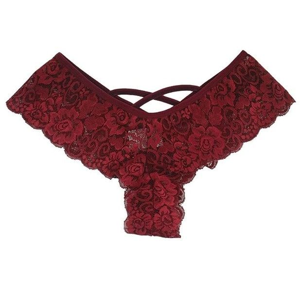 Thong Lace High Waist Stretch G String Panties 4 Pack