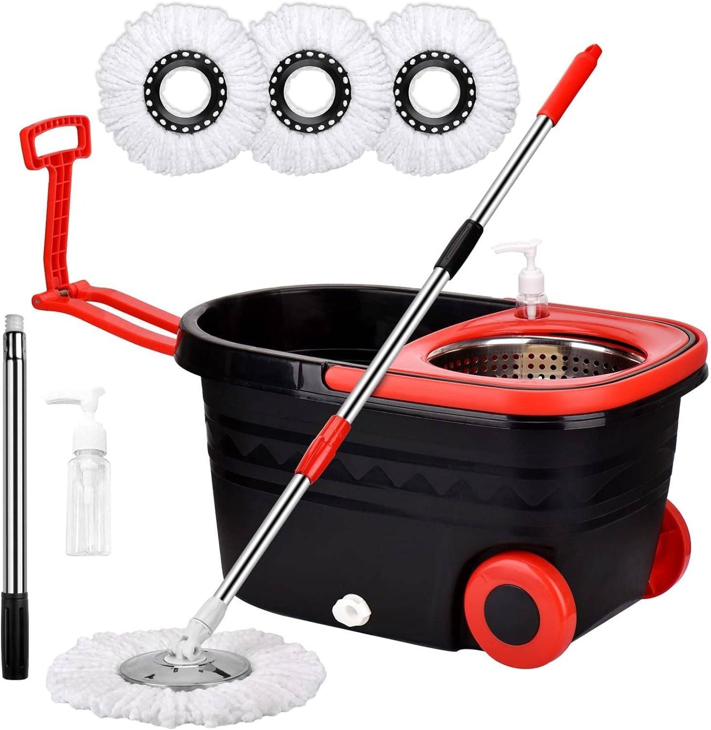 360 Spin Mop with Adjustable Handle and Bucket