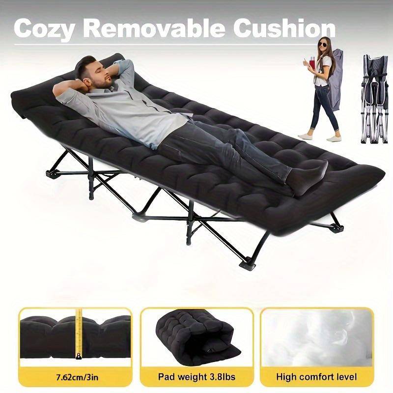 Portable Recliner with Thick Cushion and Easy Fold Design
