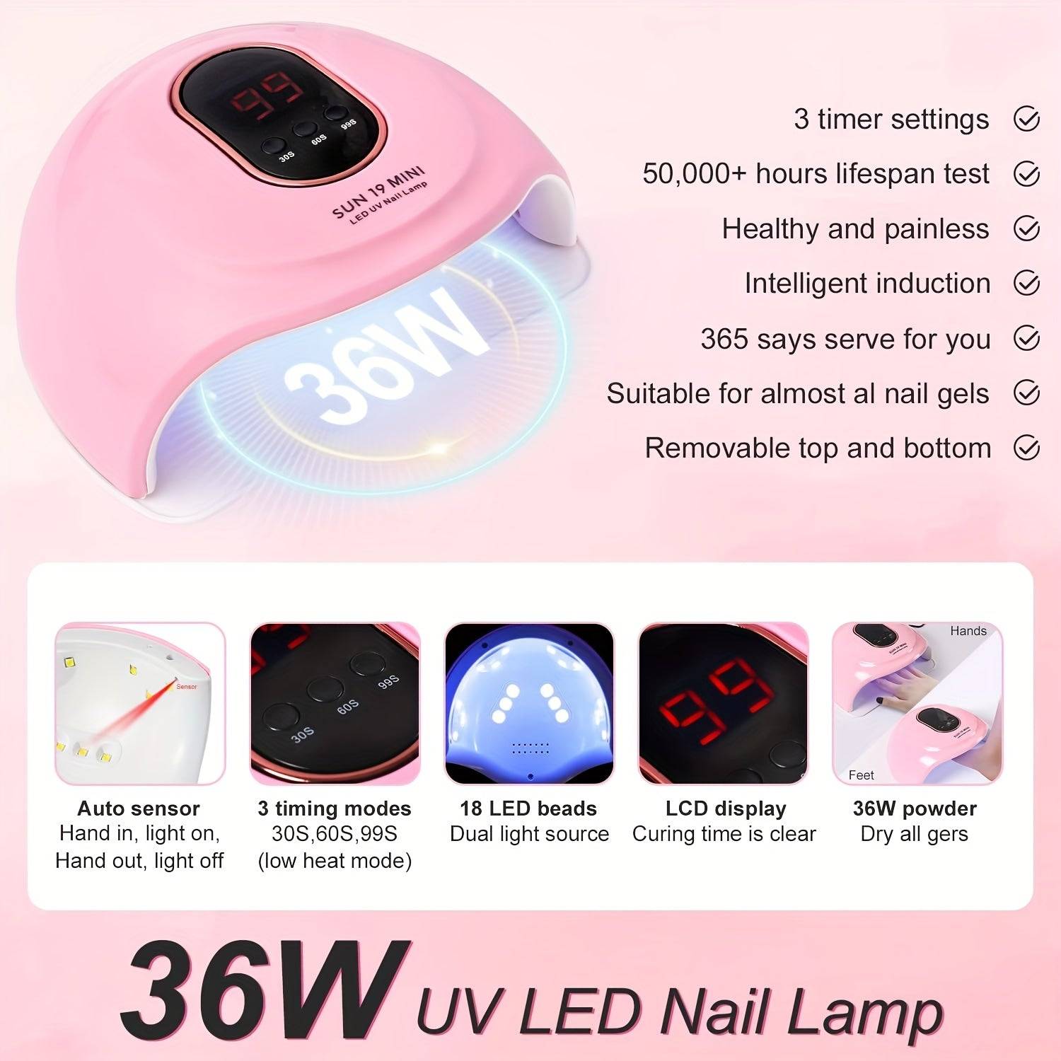 Acrylic Nail Kit for Beginners Full Set with UV Lamp & Electric Drill Professional Starter Kit with Everything