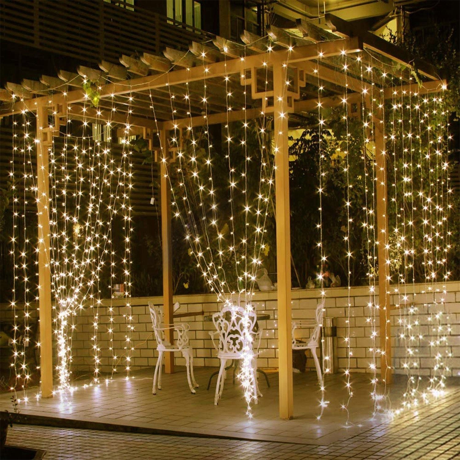 String Lights 3 Meter 300 LED Warm White Curtain Waterproof