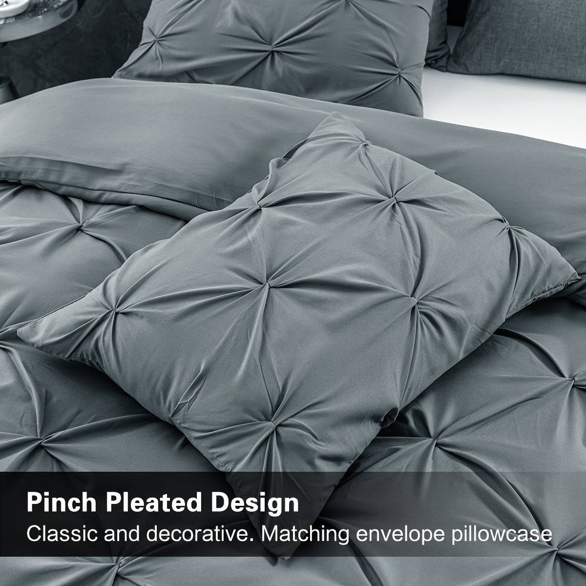 Luxury Duvet Cover Set 3pcs – 100% Sufiber 120g, Zipper Closure & Corner Ties, Soft & Durable Bedding Gift Set for Valentine’s Day