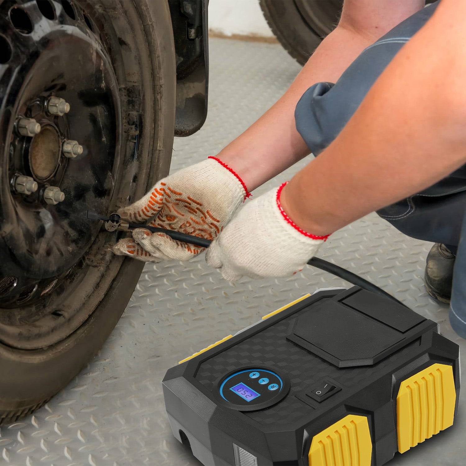 12V Tire Inflator 150PSI with LCD and Auto Shut Off