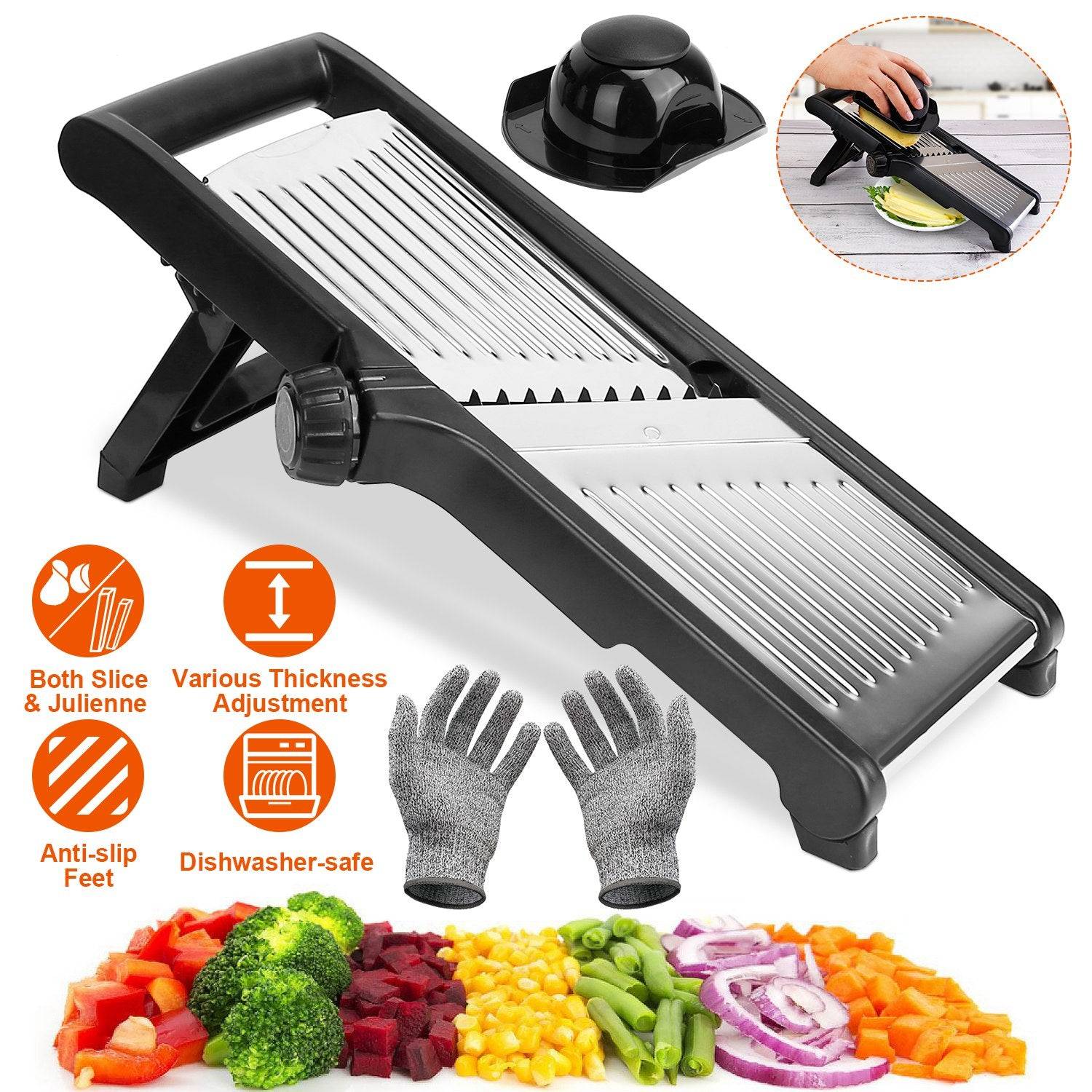 Adjustable Mandoline Food Slicer for Fruits and Vegetables