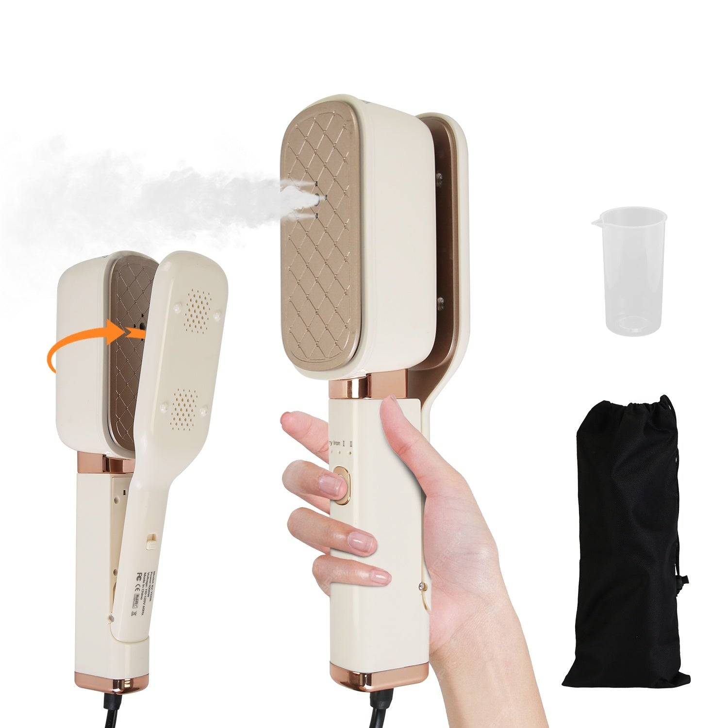 Travel Clothes Steamer with Rotating Head and Fast Heating