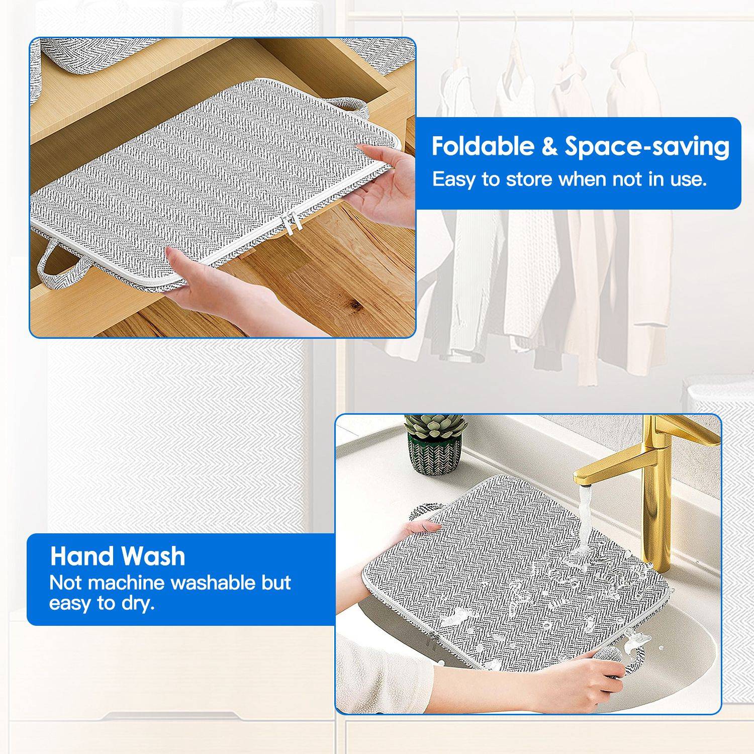 4 Pack Foldable Storage Boxes with Lid and Zipper