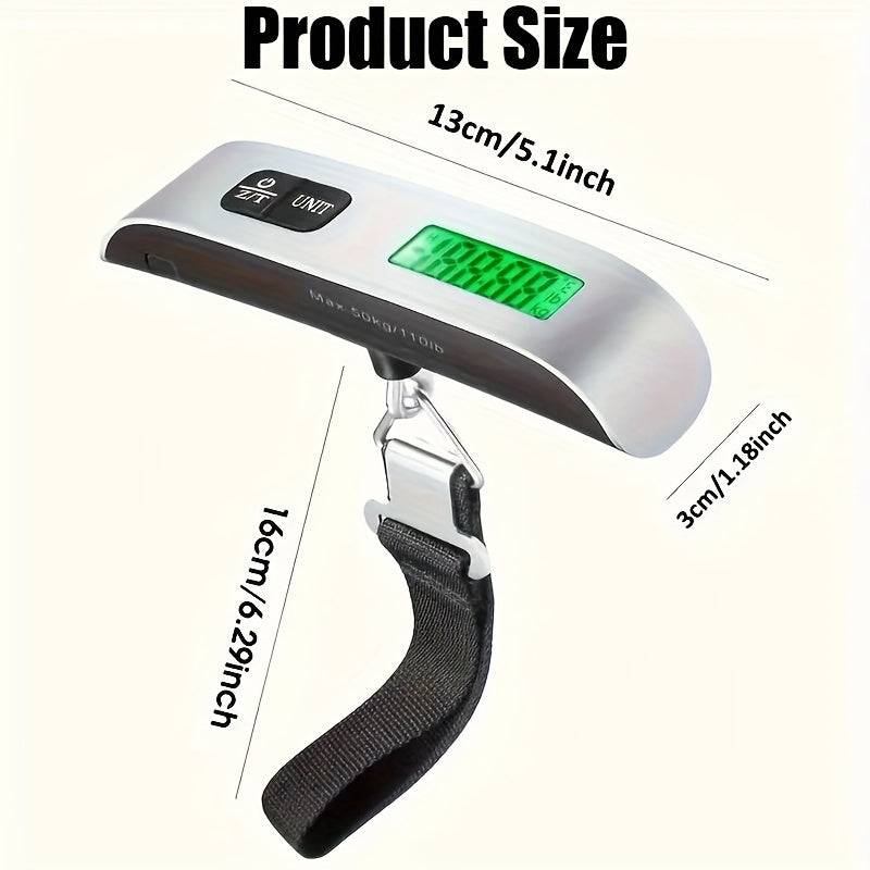 Digital Luggage Scale with LCD Display, Ergonomic Hanging Suitcase Weighing Tool, Compact and Durable Travel Essential