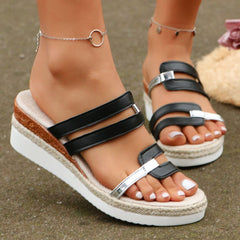 Fashion Summer Outdoor Hemp Heel Sandals - PMMNAPOLES