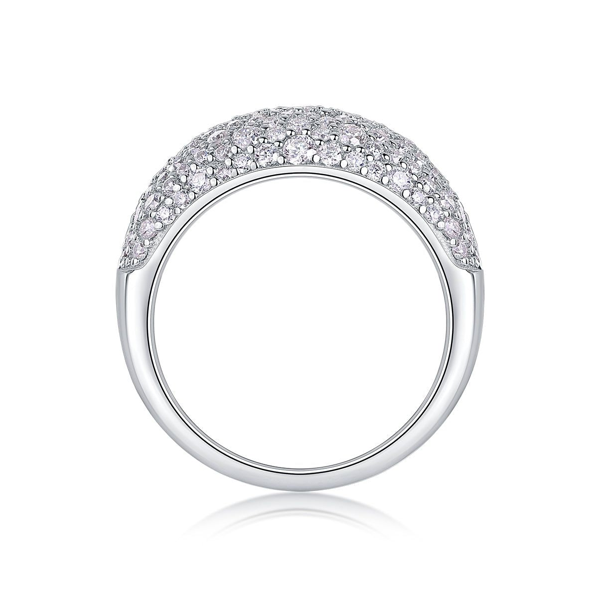 Moissanite Bezel Ring in S925 Sterling Silver