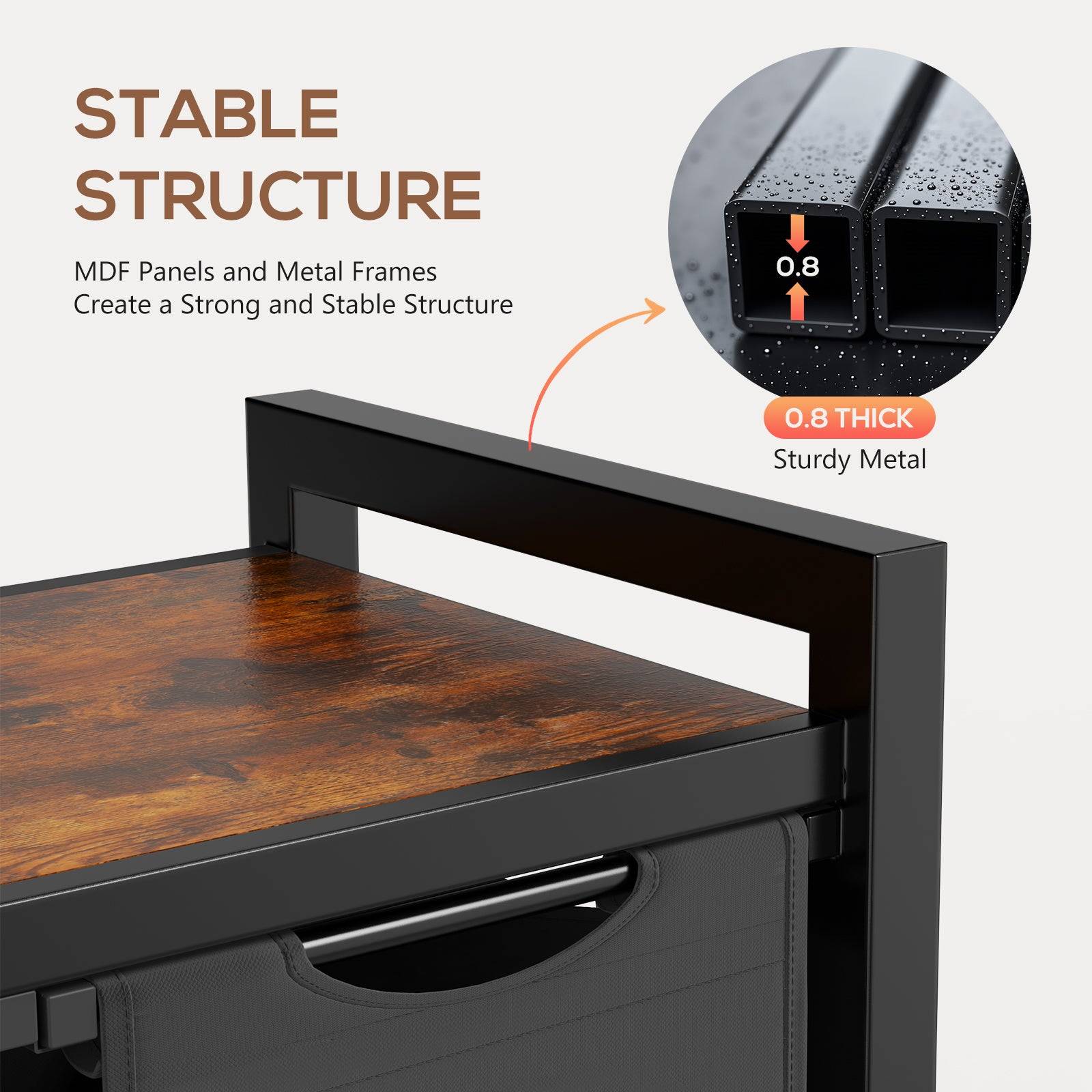 Laundry Basket with Removable Bags and Storage Shelf