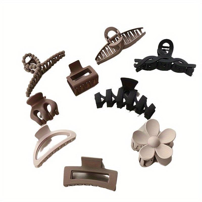 10-Piece Hair Jaw Clip Set for Women, Multicolor Hollowed-Out Non-Slip Claws with Strong Grip, Ideal for Thick, Curly or Thin Hair