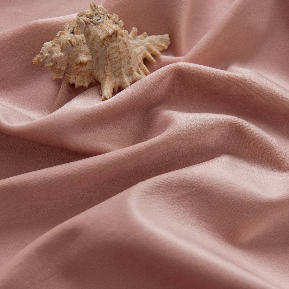 4 Panels Elegant Velvet Blackout Curtains, 90% Light Blocking with Grommet Top, Soft Pink Vintage Style for Bedroom & Living Room, 55"x84"