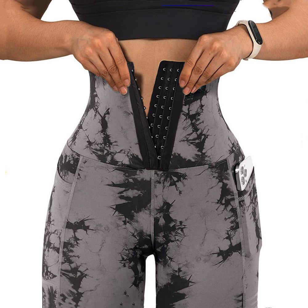 Gradient Warm Cropped Leggings with Pockets for Women
