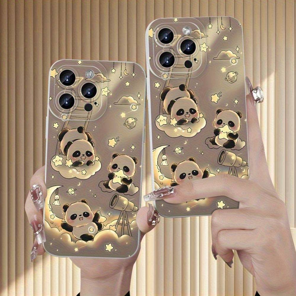 Panda Design iPhone Case – Stylish Shockproof Cover for Models 7 to 16, Plus, Pro, Max & Mini, Unisex Fashion