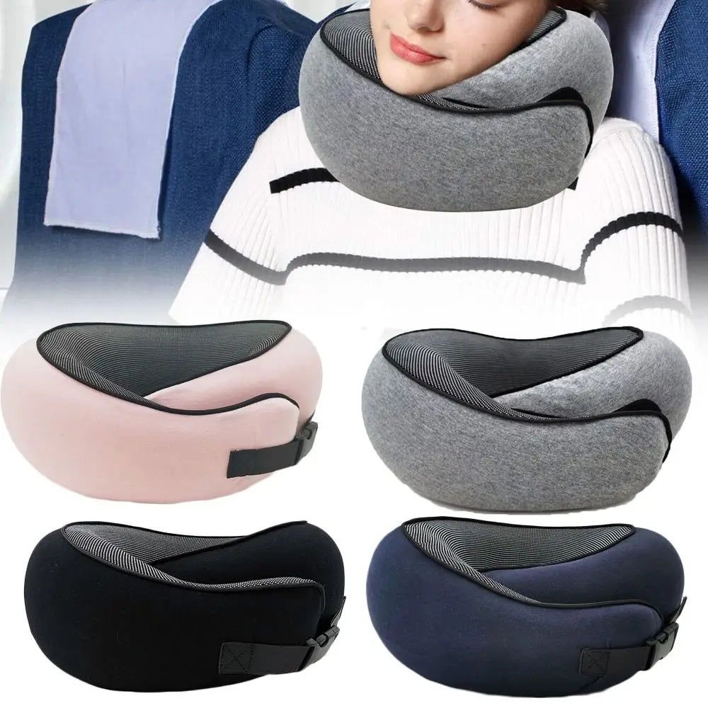 Memory Foam Travel Neck Pillow U Shape Adjustable Support