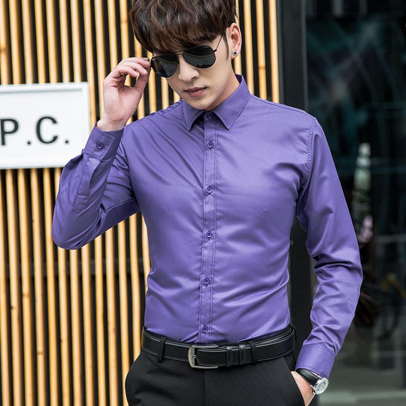 Youth Slim Shirt Korean Style Tide Brand - PMMNAPOLES